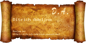 Ditrich Adelina névjegykártya